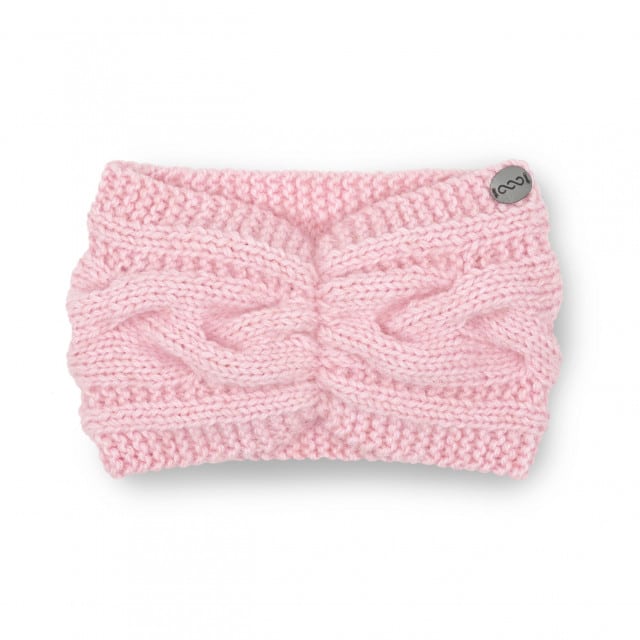 Kaszmirowo-moherowa opaska MOHAIR CLASSIC Ręcznie robiona na drutach wełniana opaska z kaszmiru i moheru MOHAIR CLASSIC - kolor pastelowy róż