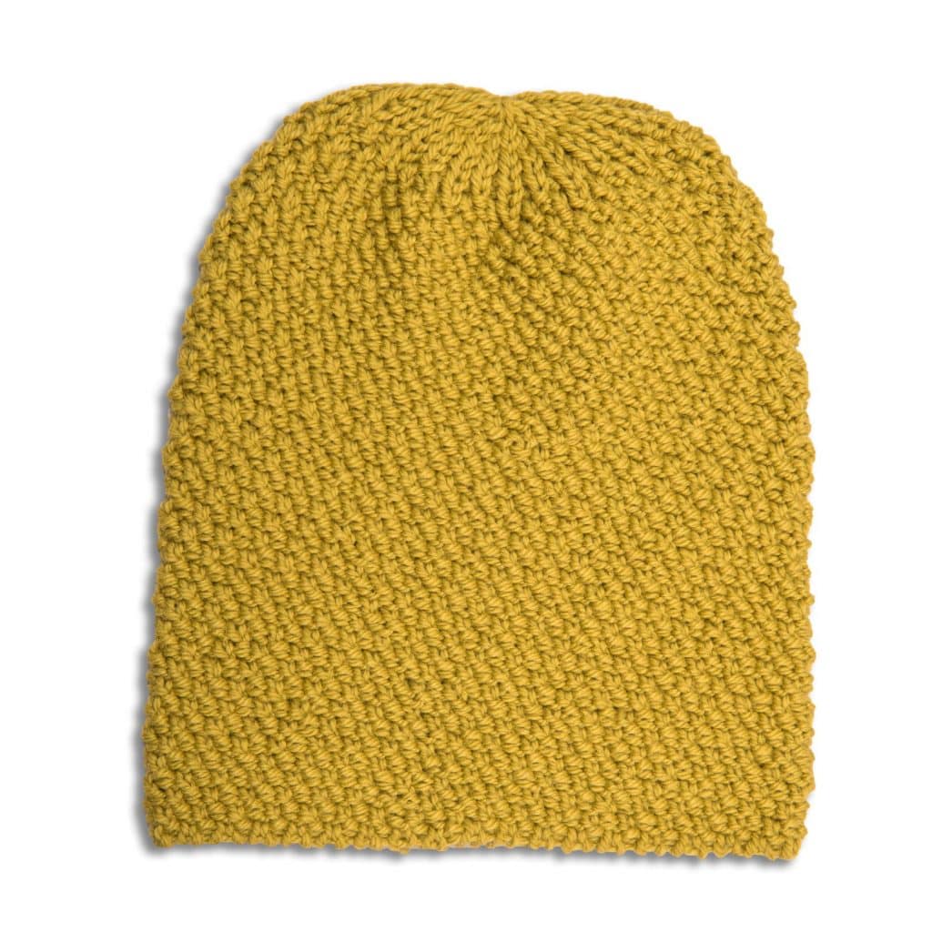 Oliwkowa czapka wełniana ręcznie robiona na drutach SERENE