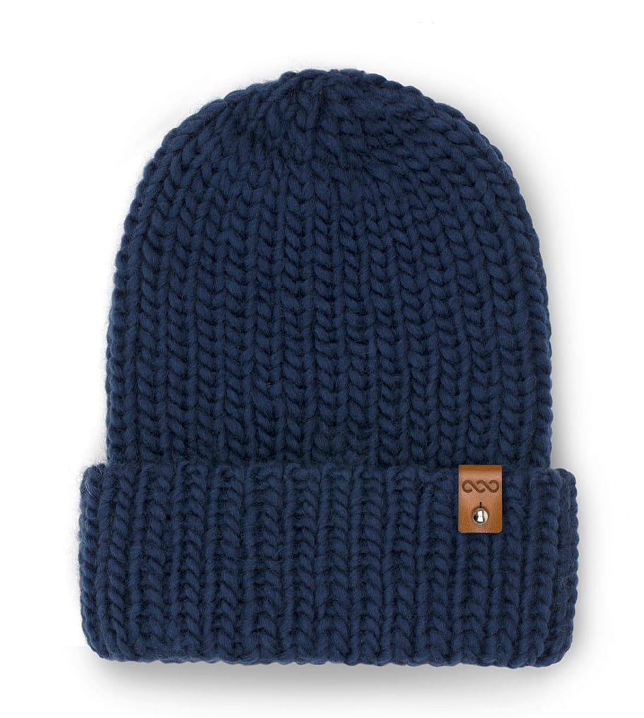 Czapka wełniana handmade SOFFY granat Czapka wełniana handmade SOFFY granat - widok z przodu