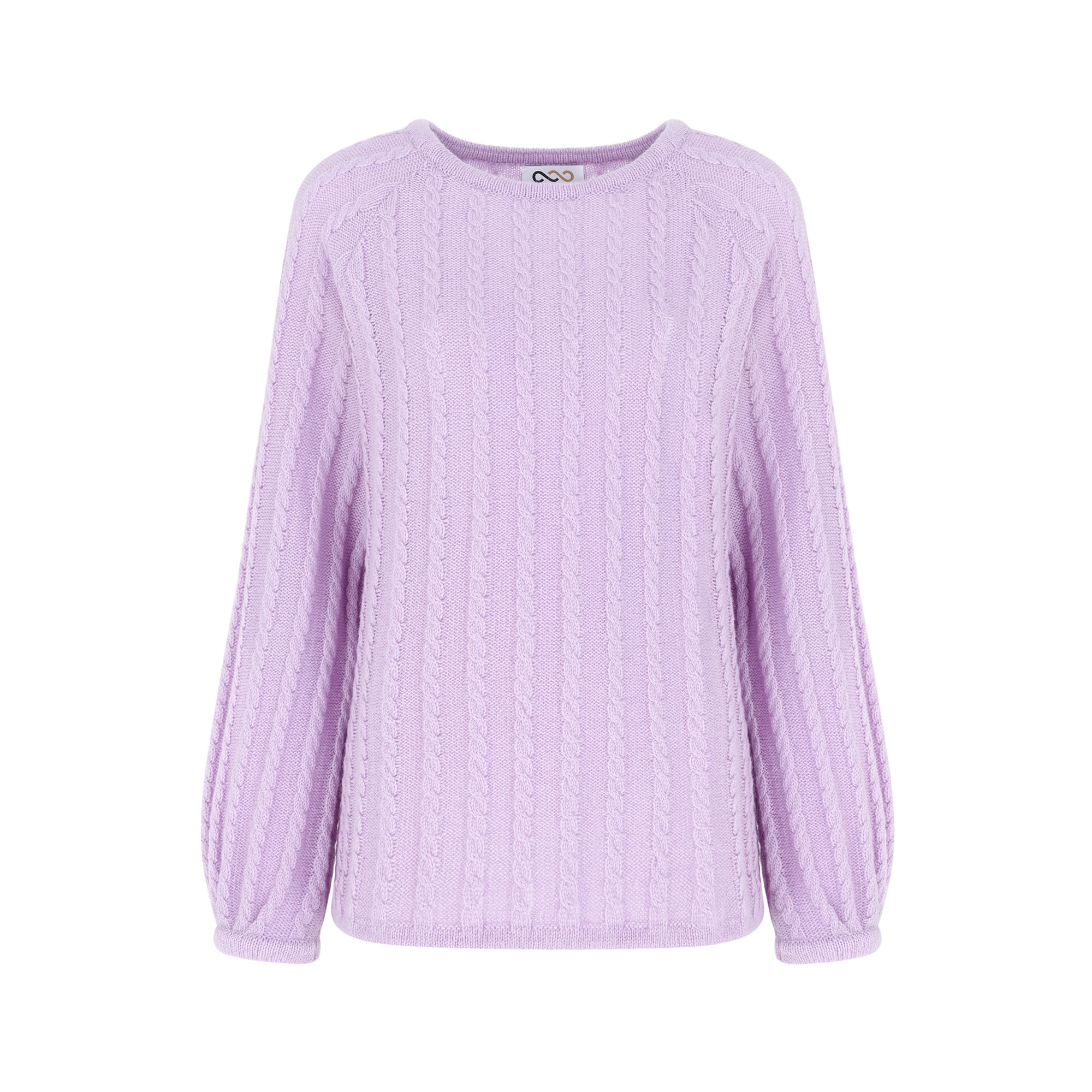 Sweter z wełny merynosa i kaszmiru Essential No 1 Wełniany sweter z merynosa i kaszmiru w kolorze jasnofioletowym Essential No 1